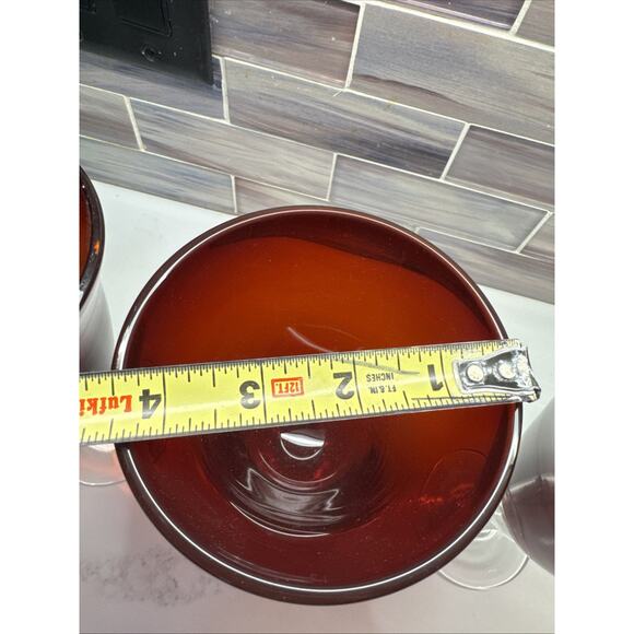 Red Casual Setting Water Glasses Durand Ruby Red Glassware 3 - Picture 14 of 14